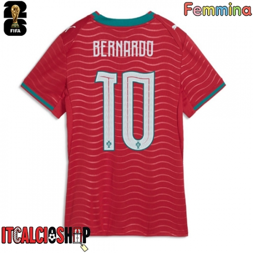 Portogallo Bernardo Silva #10 Prima Maglia Femmina Mondiali 2026 Manica Corta